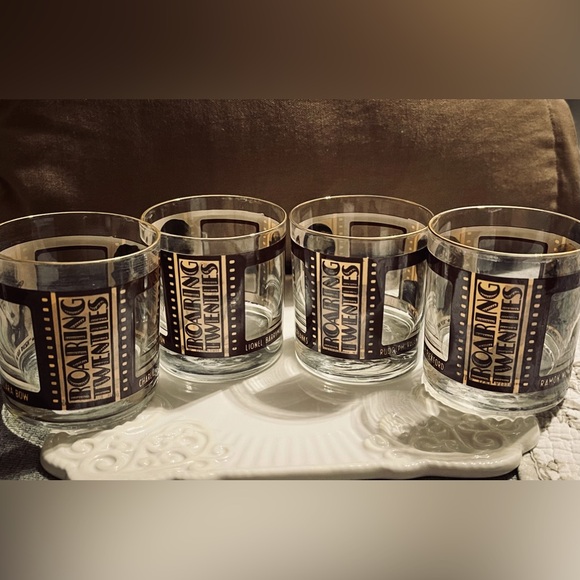 Other - Vintage Oldies Roaring 20’s Film Strip Lowball Whiskey Glasses